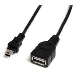Καλώδιο DeTech USB F - USB Mini, OTG, 1m (18084)