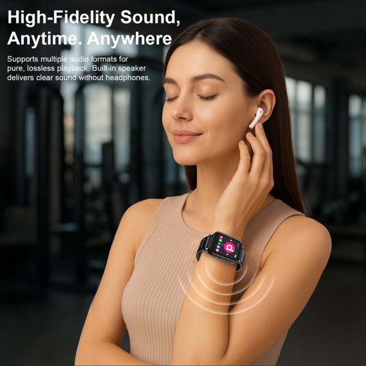 RUIZU MP3 player M8, 1.54", 32GB, Bluetooth, ελληνικό μενού, μαύρο