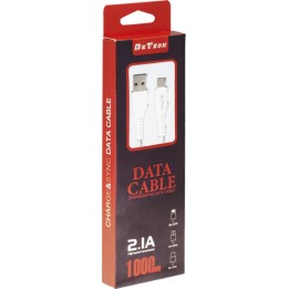 Kαλώδιο δεδομένων DeTech DE-C27C, Type-C, 1.0m, λευκό(40111)