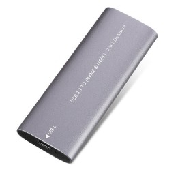 Θήκη για Σκληρό Δίσκο M.2 SATA III NVME με σύνδεση USB 3.1 / SATA σε Γκρι χρώμα(17756)