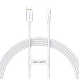 Baseus Superior USB 2.0 Cable USB-C male - USB-A 100W PD Λευκό 1.5m (P10320102214-02)