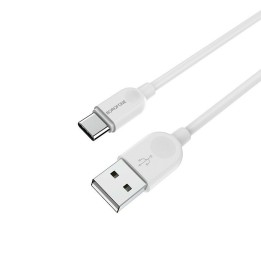 Borofone BX14 USB 2.0 Cable USB-C male - USB-A Λευκό 3m