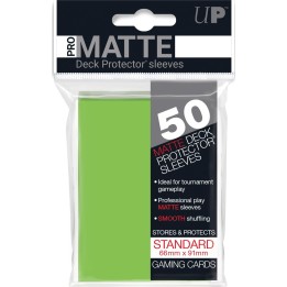 Ultra Pro Pro-Matte Card Card Sleeves Standard Size 50τμχ Lime Green 66mm x 91mm(REM84190)