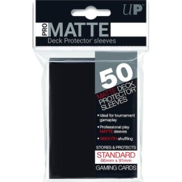 Ultra Pro Card Sleeves Standard Size 50τμχ Black 66mm x 91mm (REM82728)