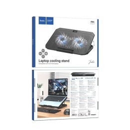 Laptop Cooler Hoco GA4 Jade Μαύρο με 2 Ανεμιστηράκια 7 Επιπέδων Έντασης και Φωτισμό για Φορητούς Υπολογιστές έως 17