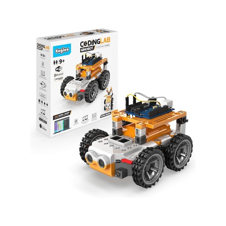 Engino Coding Lab- GinoBot STEM Robotics Toys for Kids Ages 9+ (2 Robots to Build)