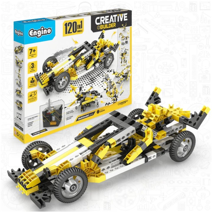 Engino Creative Builder: Σετ 120 Μηχανοκίνητων Μοντέλων - Παιχνίδια Μηχανικής STEM για Παιδιά Ηλικίας 7+