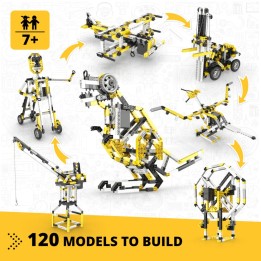 Engino Creative Builder: Σετ 120 Μηχανοκίνητων Μοντέλων - Παιχνίδια Μηχανικής STEM για Παιδιά Ηλικίας 7+