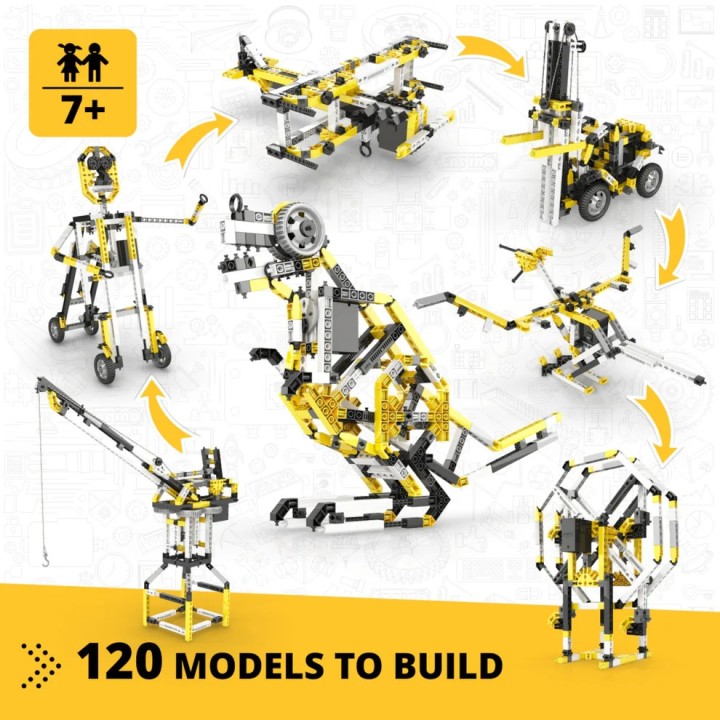 Engino Creative Builder: Σετ 120 Μηχανοκίνητων Μοντέλων - Παιχνίδια Μηχανικής STEM για Παιδιά Ηλικίας 7+