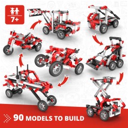 Engino Creative Builder: Σετ 90 Μηχανοκίνητων Μοντέλων - Έργο STEM για Παιδιά Ηλικίας 7+ (90 Μοντέλα για Κατασκευή)