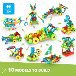 Engino QBOIDZ- Racing Car STEM Toys for Kids Ages 4+ (10 Models to Build)