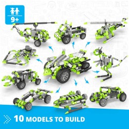 Engino Inventor Motorized- 4 Wheeled Extreme Bike: STEM Mechanical Toys for Kids Ages 9+ (10 Models to Build)