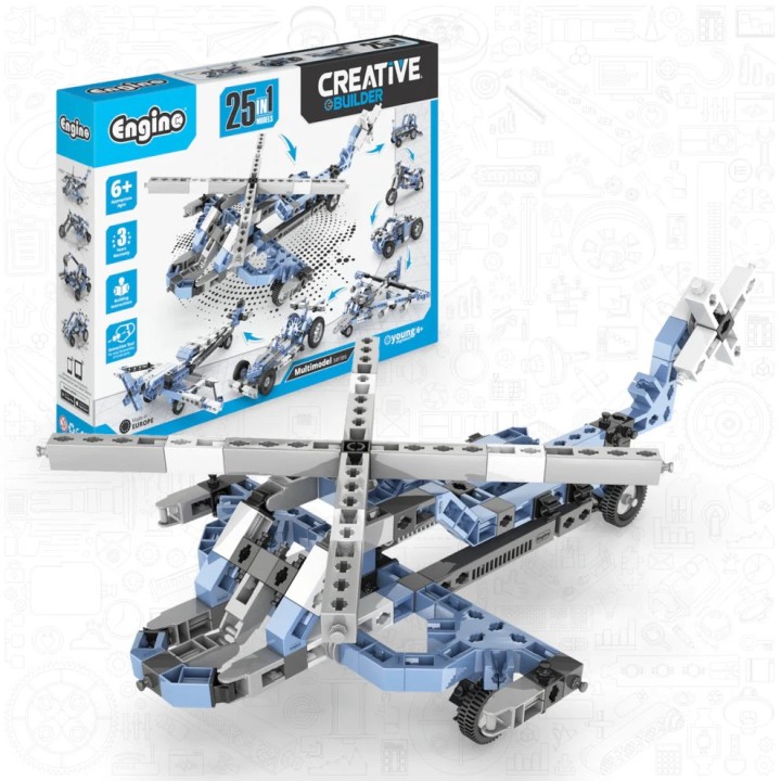 Engino Creative Builder: Σετ 25 Πολυμοντέλων - Παιχνίδια Μηχανικής STEM για παιδιά ηλικίας 6+ ετών (25 Μοντέλα για Κατασκευή)