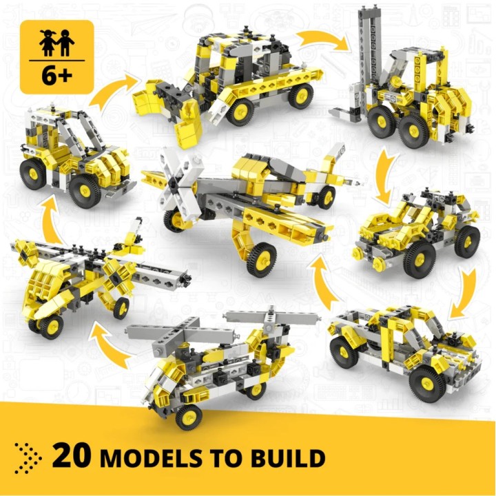 Engino Creative Builder: Σετ 20 Πολυμοντέλων - Παιχνίδια Κατασκευής STEM για Παιδιά Ηλικίας 6+ (20 Μοντέλα για Κατασκευή)