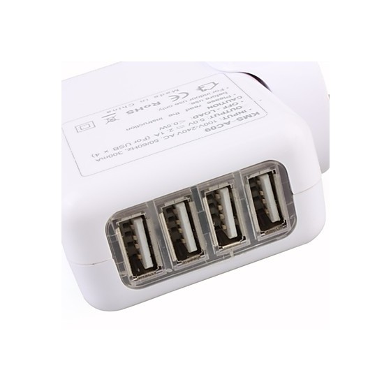 KMS-AC09 Universal AC Adapter for iPad/iPad 2/iPhone/Tablet/Κινητά φορτιστής ρεύματος με 4 usb
