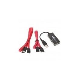 USB 2.0 to SATA/ESATA Adapter Dongle with Cables
