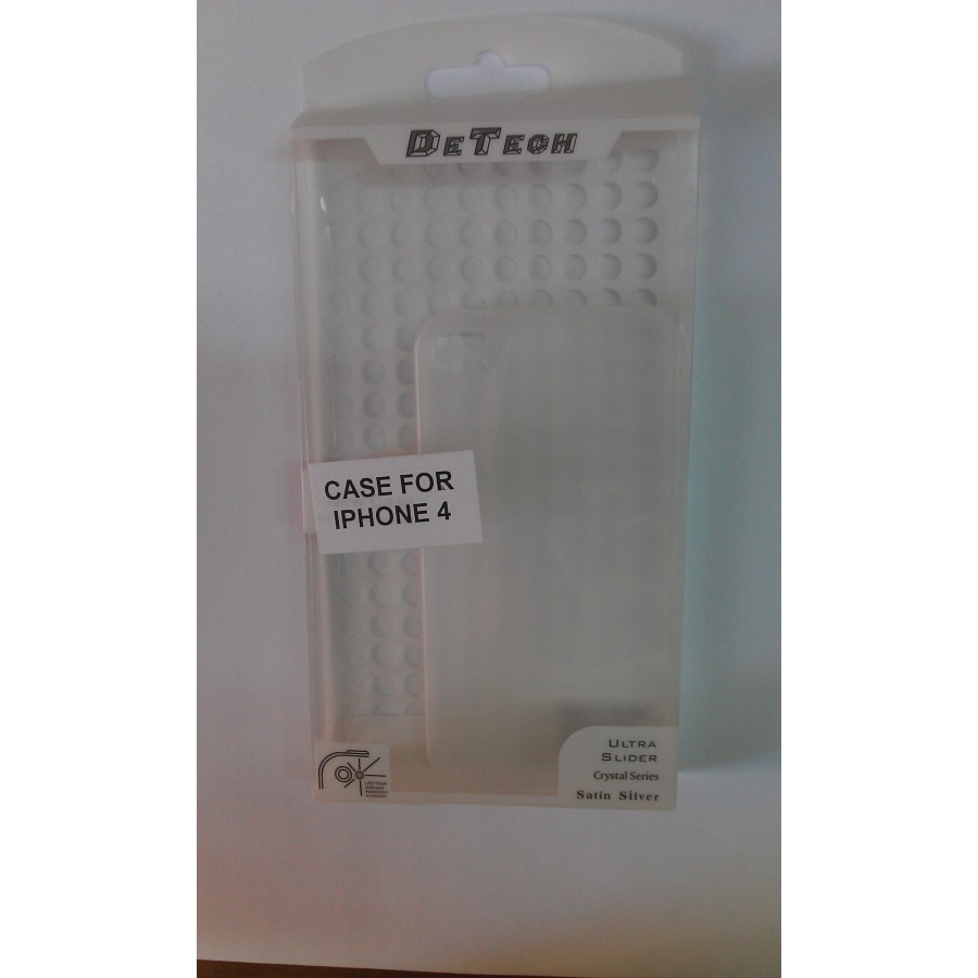 Back cover DeTech Ultra Slim for iPhone 4GS θήκη κινητού πίσω όψη για Iphone 4 White mat
