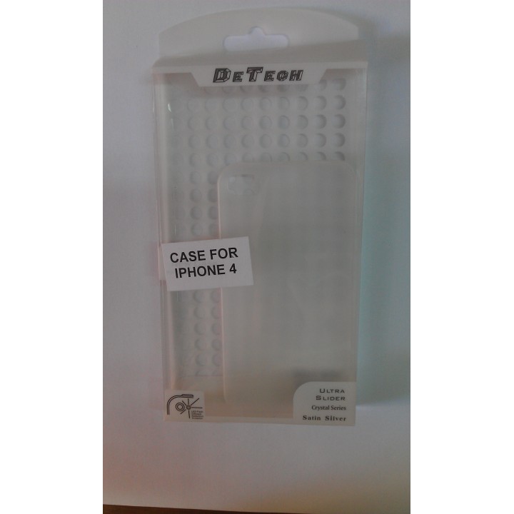 Back cover DeTech Ultra Slim for iPhone 4GS θήκη κινητού πίσω όψη για Iphone 4 White mat