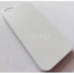 Back cover for Iphone 5/5s JZZS 0.5mm embossed + Lcd Protector θήκη κινητού λευκή από δέρμα με πανάκι για το Iphone 5/5s