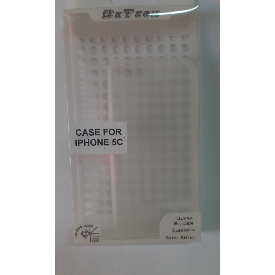 Back cover for Iphone 5C DeTech super slim 0.35mm half transparent θήκη για το Iphone 5C διάφανο ματ
