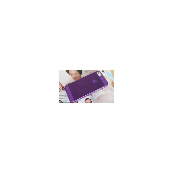 Back cover for Iphone 5C DeTech super slim 0.35mm half transparent θήκη κινητού μόβ για το Iphone 5C