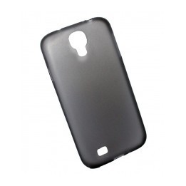 Back cover for SAMSUNG S4 i9500 DeTech super slim 0.35mm half transparent θήκη κινητού πίσω όψη για S4 i9500 Μαύρο διαφανές