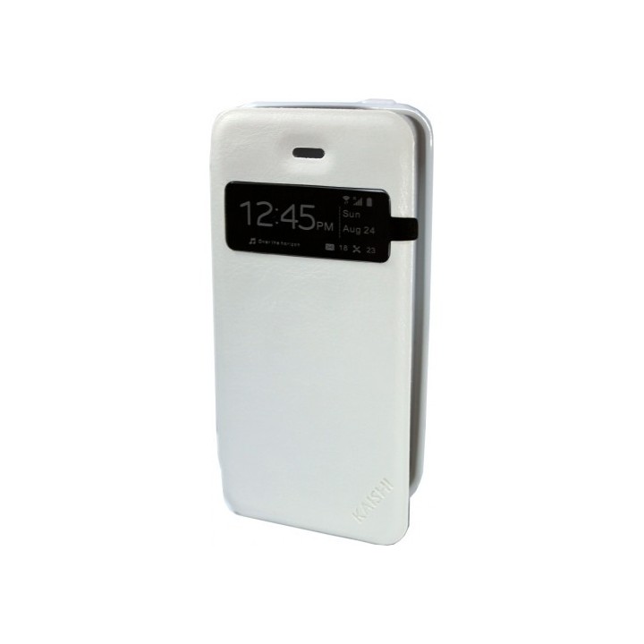 Leather case notebook SAMSUNG S4 i9500 KAISHI Θήκη με μπροστινό παράθυρο﻿ για το S4 Χρώμα Λευκό