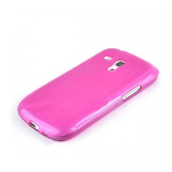 Back cover for SAMSUNG S3 mini DeTech super slim 0.35mm semi transparent  θήκη κινητού πίσω όψη για S3 mini Φούξια