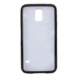Side protector / bumper for SAMSUNG S5 DeTech θήκη κινητού πίσω όψη για S5 Μαύρο-Διάφανο