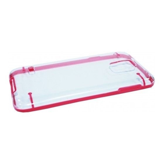 Cover for SAMSUNG S5 crystal clear whit color motifs θήκη κινητού διάφανη με Ρόζ  για το Samsung S5 i9600