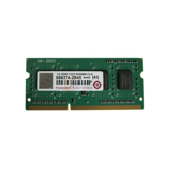 Transcend 1GB DDR3-1333 SoDimm Bulk Μεταχειρισμένο - Used