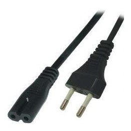 ΚΑΛΩΔΙΟ ΤΡΟΦΟΔΟΣΙΑΣ ΡΕΥΜΑΤΟΣ Power Cable οκταράκι 2 pin 2 χ 0.75 mm 2m 1,5 μέτρο KE21/22 ΜΑΥΡΟ