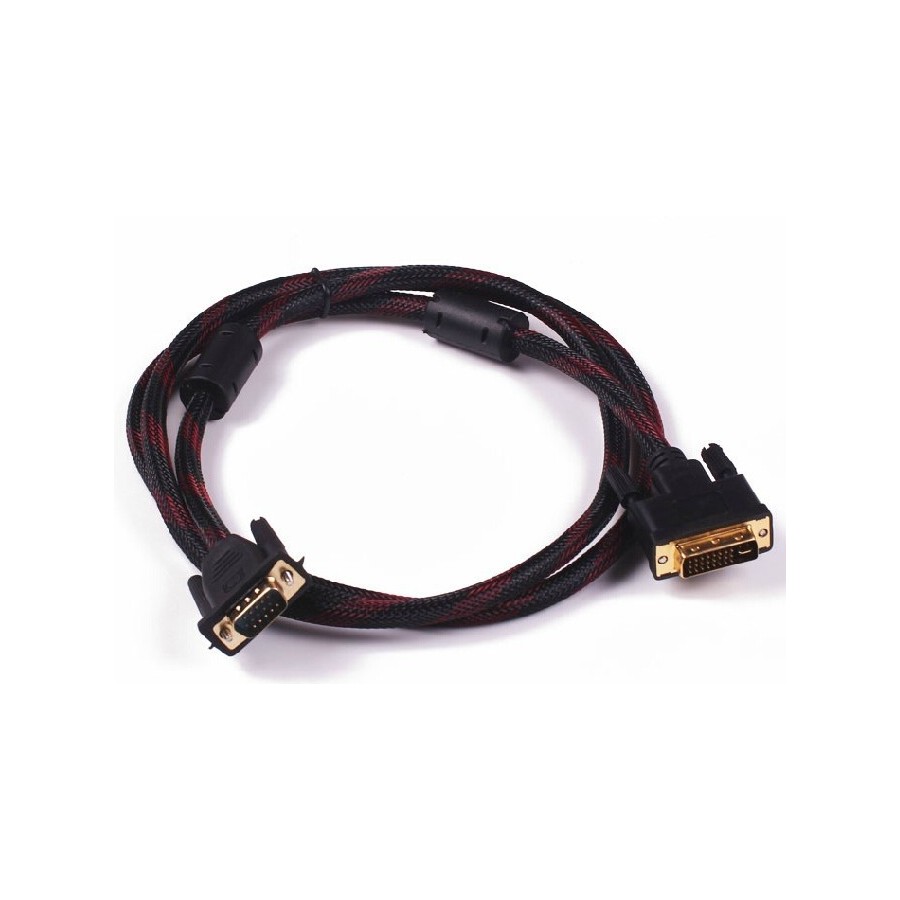 Cable DVI-VGA 1.5M Cantell with ferrite and braid καλώδιο 1,5 μέτρο hight quality vga to dvi