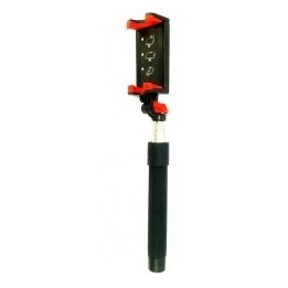 Self Stick with cable OEM Monopod Selfie Stick για iOS και Android Smartphones - χρώμα Μαύρο