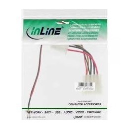 InLine fan adapter cable 3pin fan to 4pin PSU 0,30m