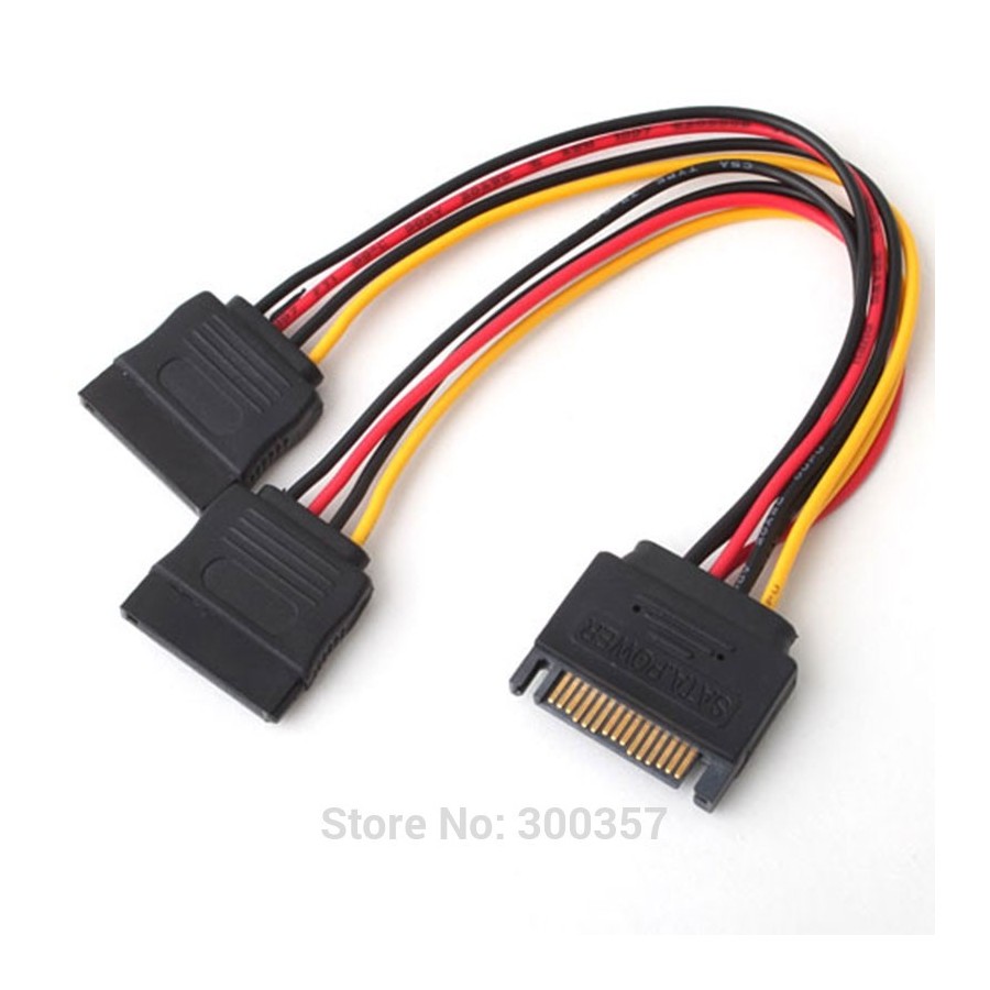 internal SATA male 15PIN to 2x SATA Female 15Pin connector