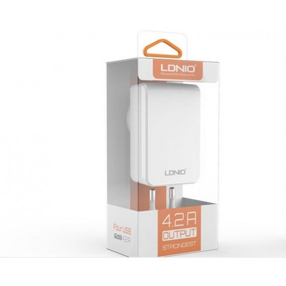 Network charger Ldnio DL-AC62, 5V/4.2A, with 4 USB port, Universal 
