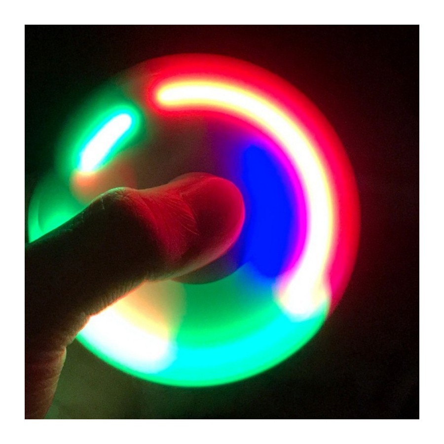 2nd Gen Fidget Spinner with LED Lights Toy Stress Reducer – Μαύρο 3 σκάλες φωτισμού led