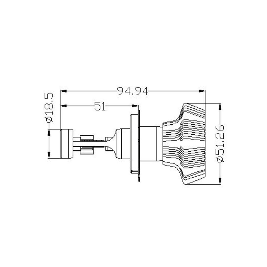Σετ λάμπες Led H4 πορείας / προβολείς (VL-2)