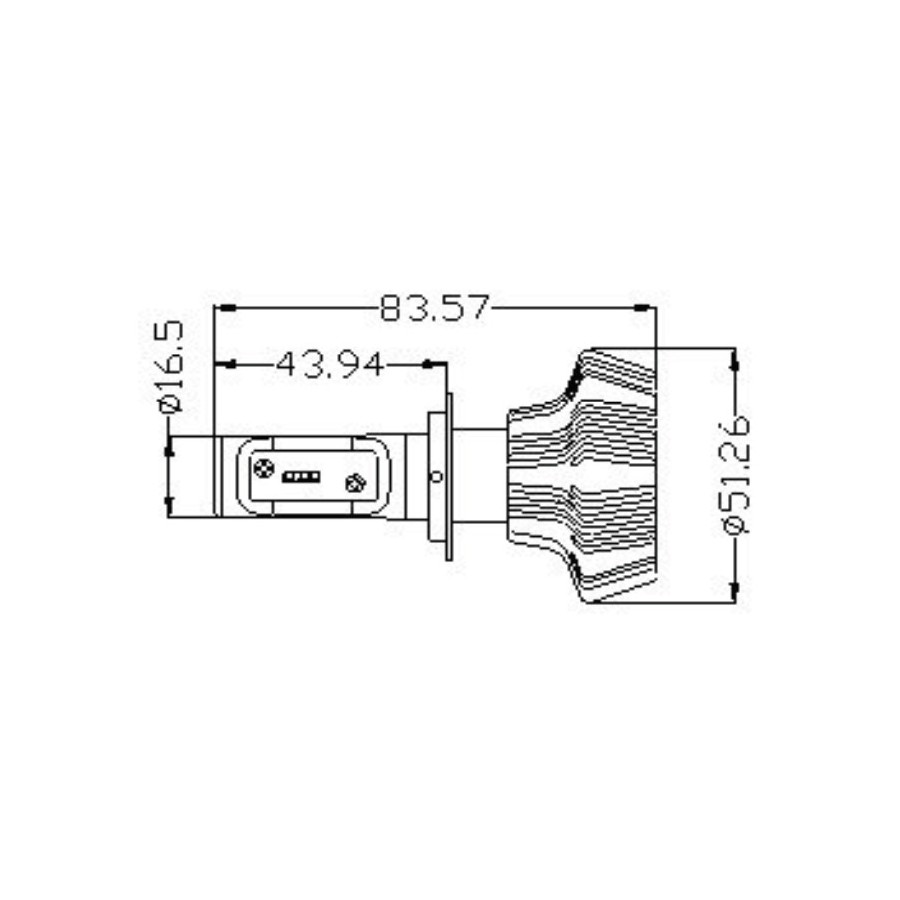Σετ λάμπες Led H7 πορείας / προβολείς (VL-2)