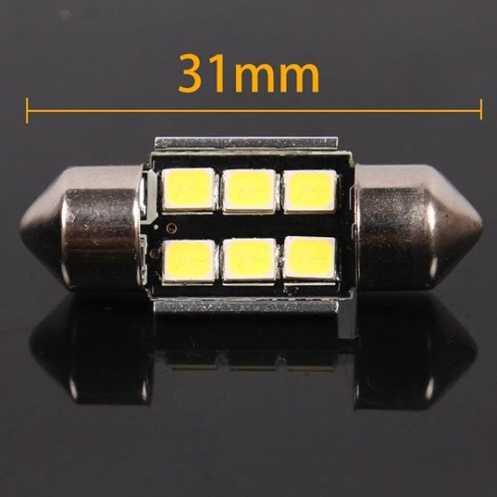 2 τεμάχια, 31mm LED Festoon (C5W) Φώτα πινακίδας/ πλαφονιέρας CANBUS