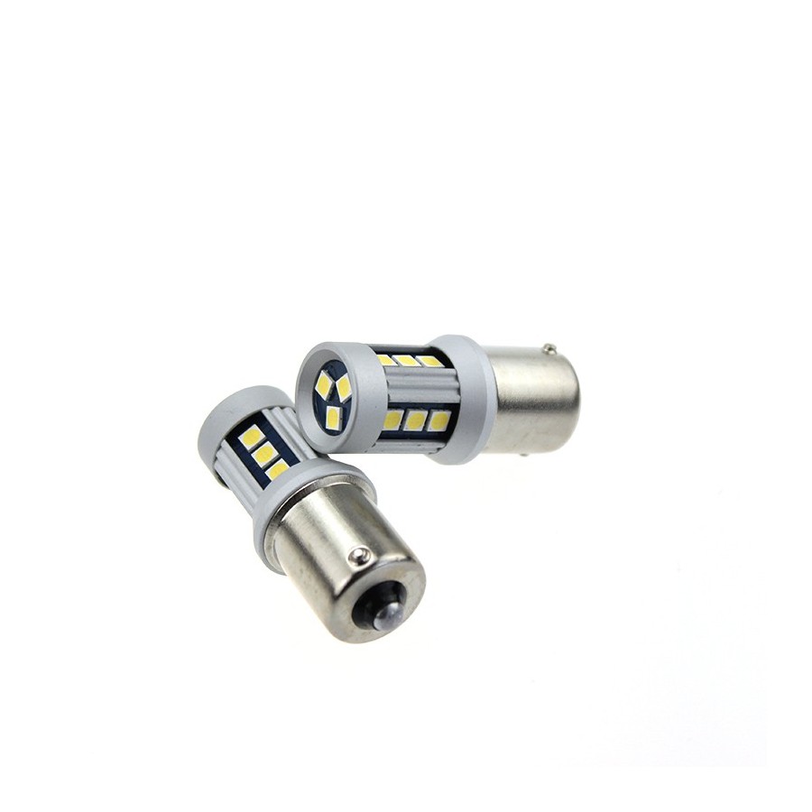 2 τεμάχια, BAU15s LED (PY21W) φώτα φλάς CANBUS SMD 3030 κίτρινο