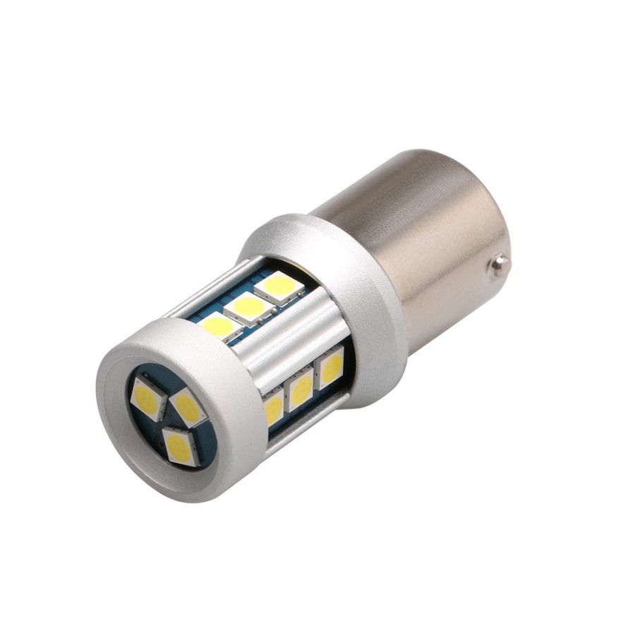 2 τεμάχια, BAU15s LED (PY21W) φώτα φλάς CANBUS SMD 3030 κίτρινο