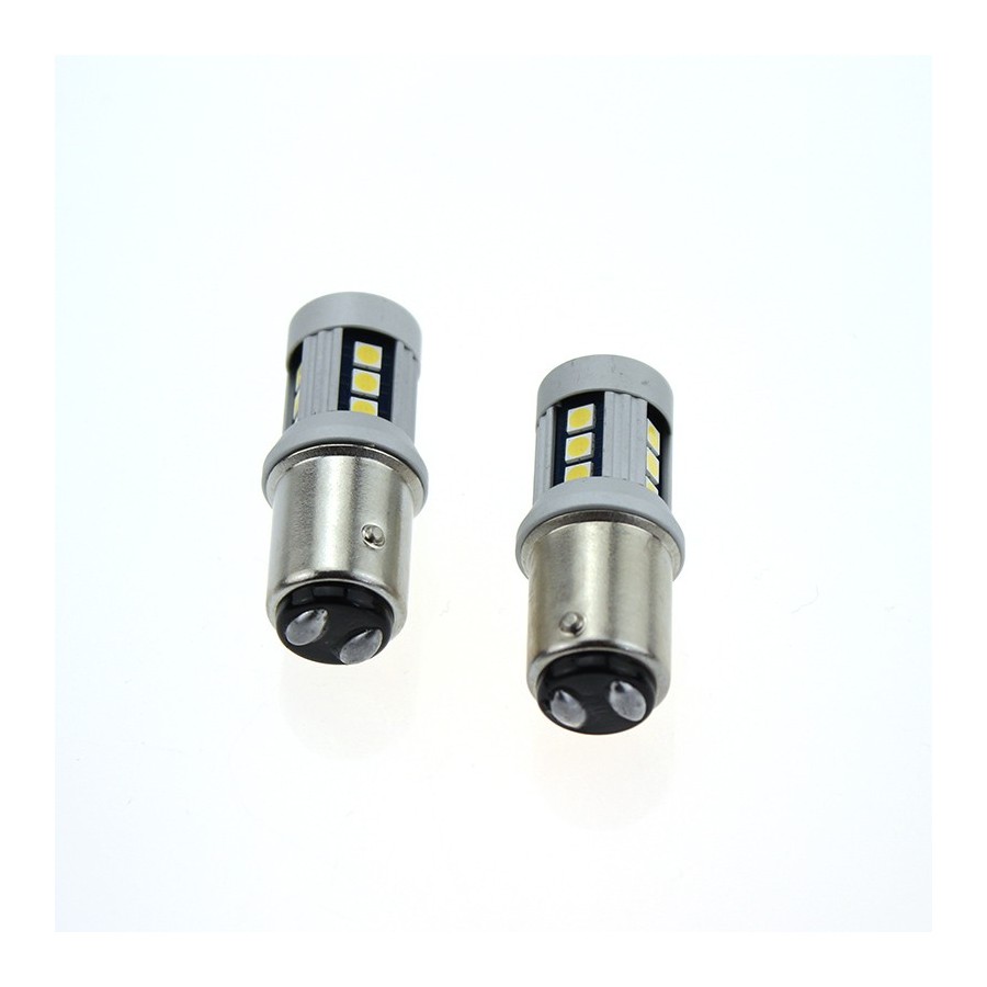 2 τεμάχια, BAY15d LED (P21/5W) φώτα θέσης / φρένων CANBUS SMD 3030