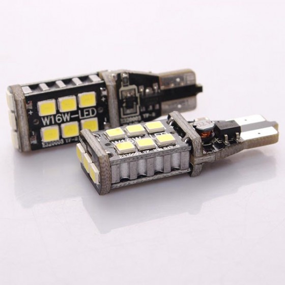 2 τεμάχια, Τ15 LED (W16W) φώτα όπισθεν / φρένων CANBUS SMD 2835