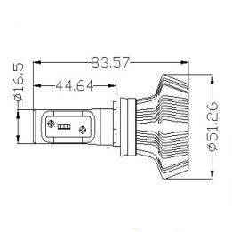 Σετ λάμπες Led HB4 πορείας / προβολείς (VL-2)