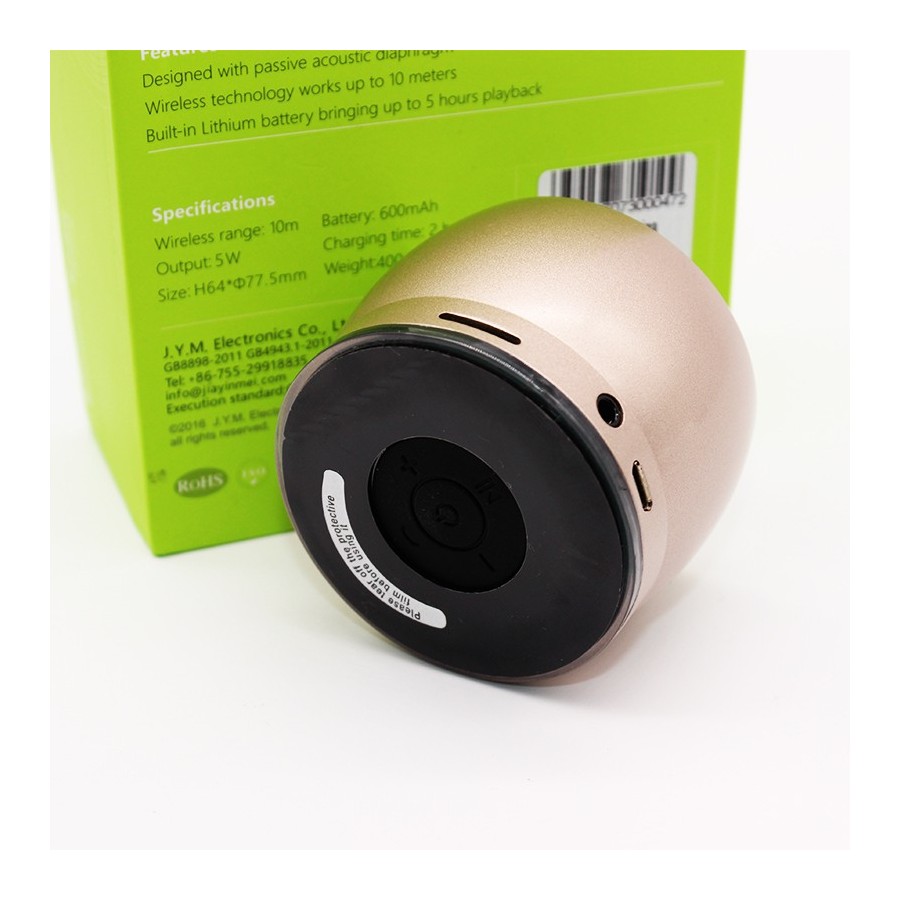 EWA A116 Bluetooth Portable Speaker Bass Metal Material χρώμα χρυσό