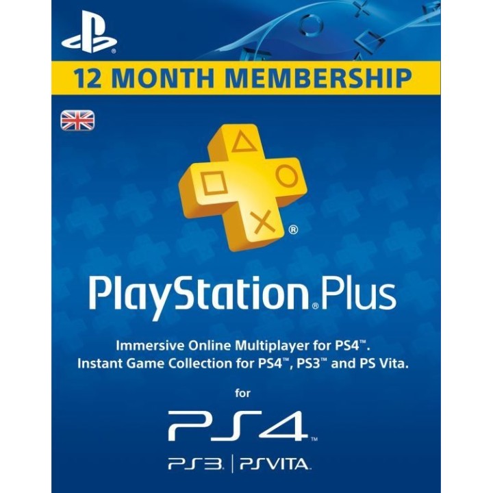 Κάρτα συνδρομής διάρκειας 12 Μηνών για το PlayStation Plus England