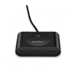 USB hub Earldom HUB03, USB 2.0, 4 θύρες, OTG,Μαυρο