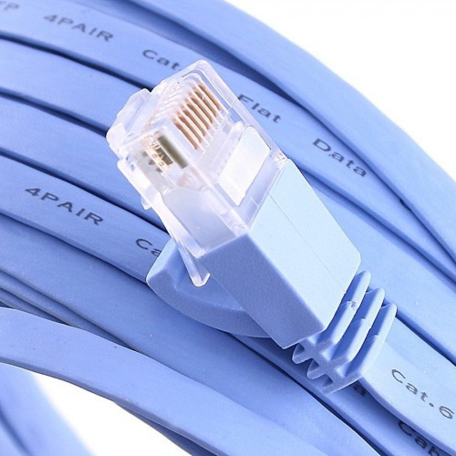 Καλώδιο Δικτύου CAT6, 1.5m, DeTech, Πλακέ
